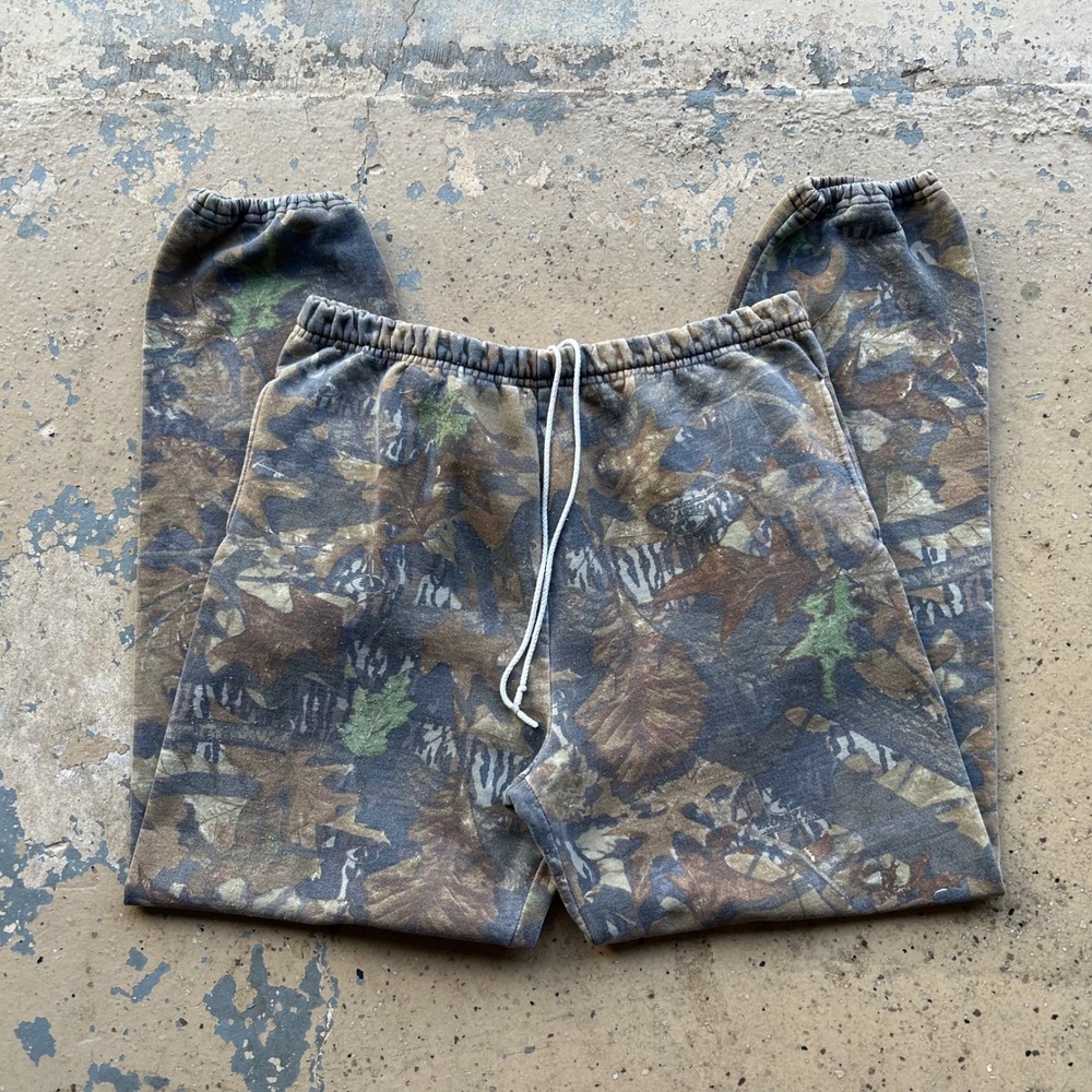 Vintage Mossy Oak Camo Sweatpants Mens Large 2000s Outdoor Life Joggers Brown
